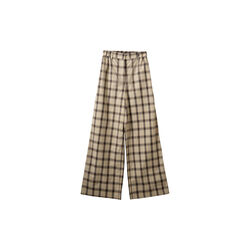 ReineSW Check Wide Leg Trousers, grey check, Sofie Schnoor