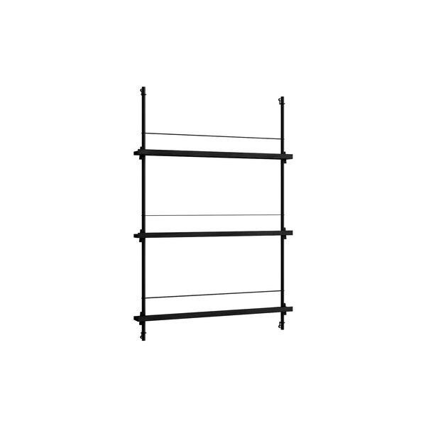 Magazine Shelving &ndash; MS.115.1, black/black, MOEBE