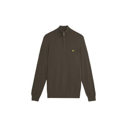 Cotton Merino Quarter Zip Jumper, espresso, Lyle & Scott