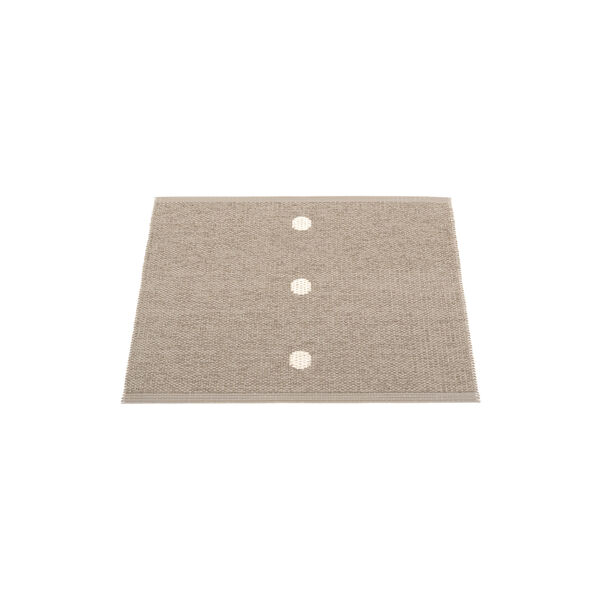 Peg Plastic Rug, dark linen/vanilla, Pappelina