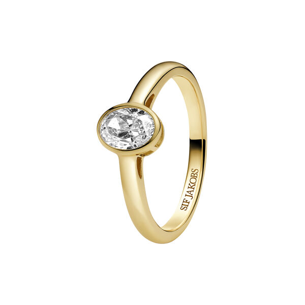Sardinien Ovale Ring | Piccolo | Gold plated, Sif Jakobs Jewellery