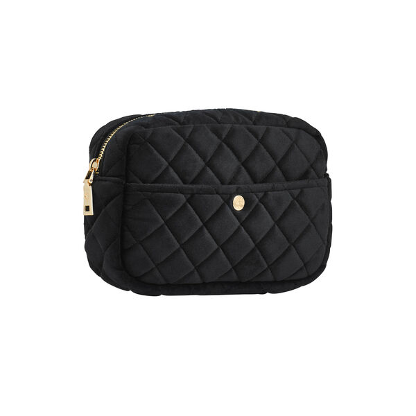 Beauty Bag Medium, black velvet Beauty Bag Medium, black velvet, Fan Palm