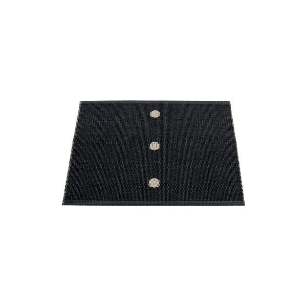 Peg Plastic Rug, black/linen, Pappelina