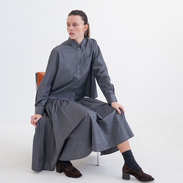 SANNAH DK11-263 Skirt, dusky grey, PROJECT AJ117