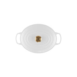 Signature Oval Casserole/oven 31 cm, white gold knob, Le Creuset