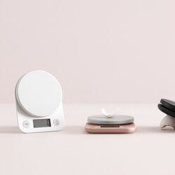 FOODIE kitchen scale, white, RIG-TIG