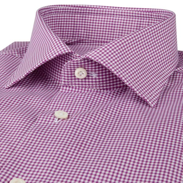 Regular C75 RM cuff, dark pink check, Stenströms