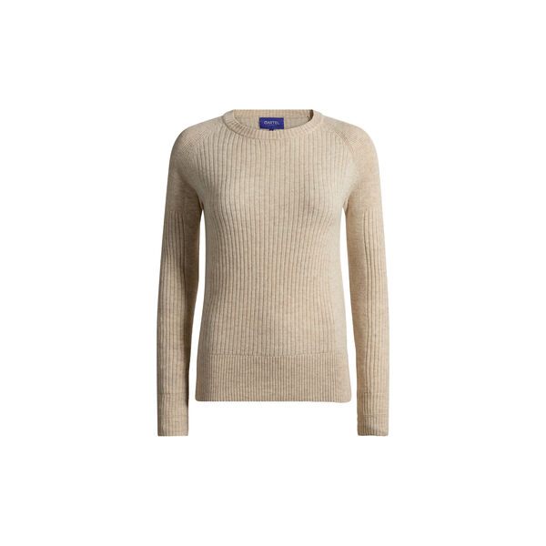 Aveline round-neck knit, sand, Cartel Copenhagen