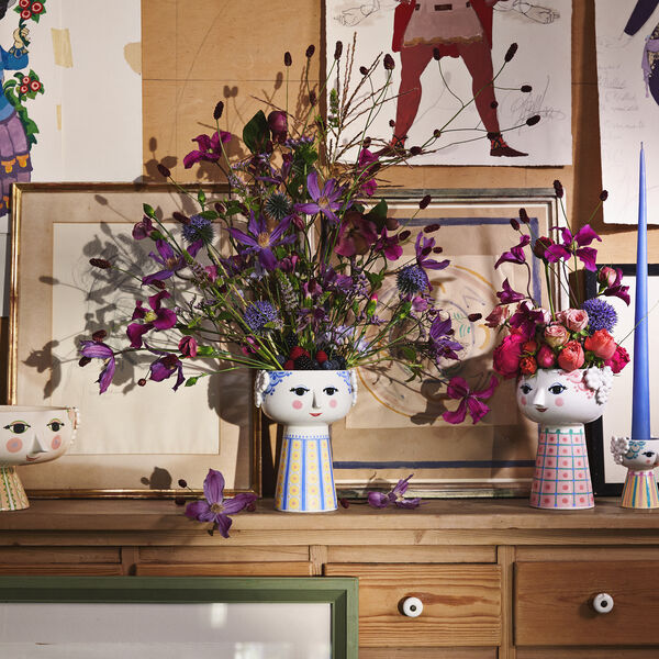 Eva Vase 18.5 cm, blue Eva Vase 18.5 cm, blue, Bjørn Wiinblad