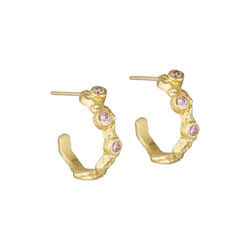 Noora foil earrings, baby pink, Pure by Nat