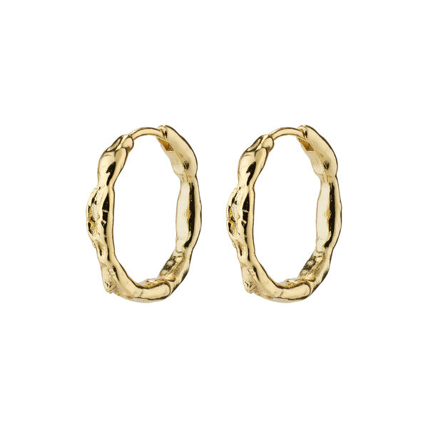 EDDY recycled organic shaped medium hoops, gold-plated EDDY recycled organic shaped medium hoops, gold-plated, Pilgrim
