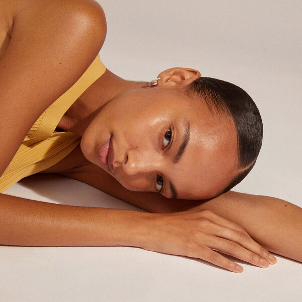 EBNA large crystal hoops, silver-plated, Pilgrim