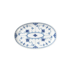 White Fluted Half Lace Dish 23,5 cm, Royal Copenhagen