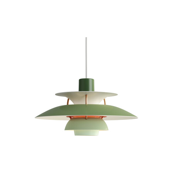 PH 5 Mini Pendant, hues of green, Louis Poulsen