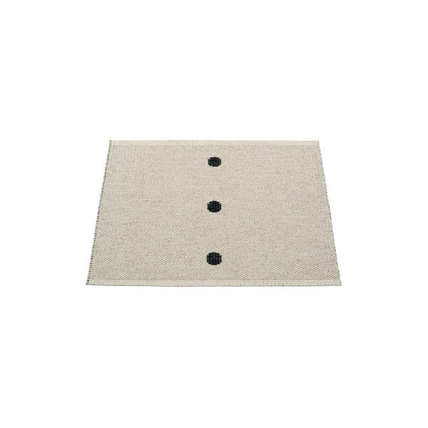 Peg Plastic Rug, black/linen, Pappelina