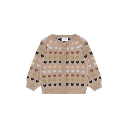 Hccilja Winter Heart Cardigan, biscuit, Hust & Claire