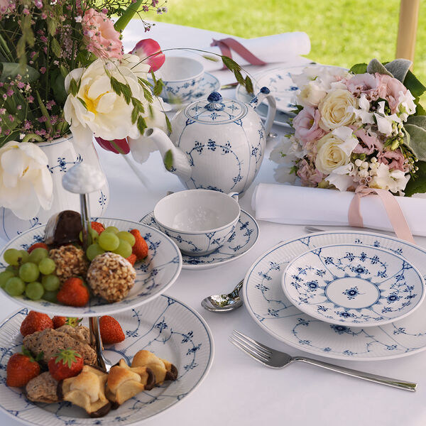 Blue Fluted Plain Coupe Plate &Oslash; 15 cm, Royal Copenhagen