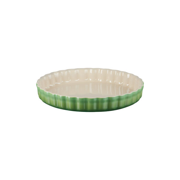 Heritage Fluted Flan Dish, bamboo green, Le Creuset