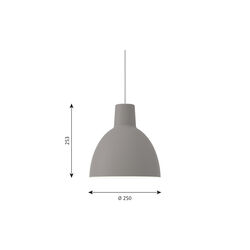 Toldbod 250 Pendant, light grey, Louis Poulsen