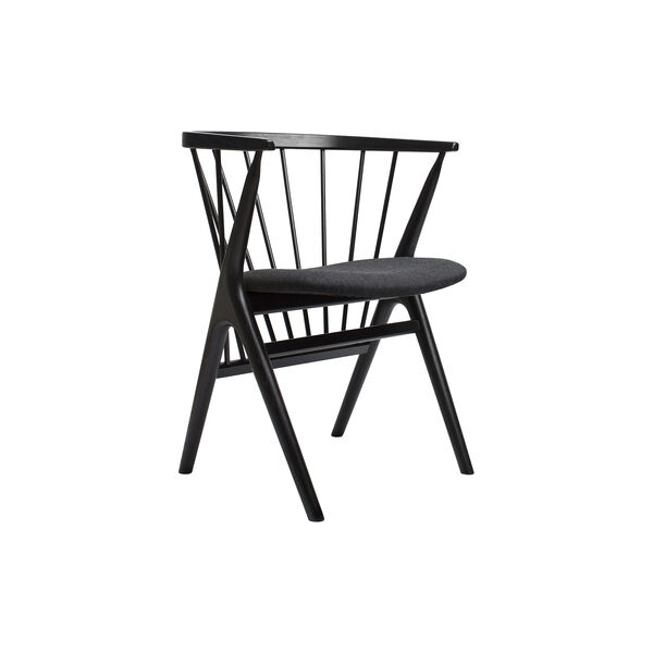Sibast No 8 Dining Chair, black lacquered oak/dark grey Sibast No 8 Dining Chair, black lacquered oak/dark grey, Sibast Furniture