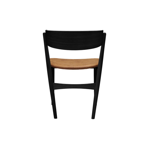Sibast No 7 Dining Chair, black lacquered oak/cognac, Sibast Furniture