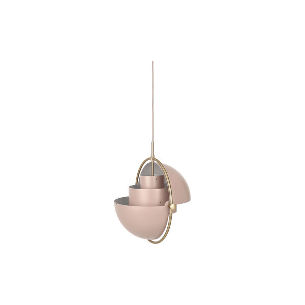 Multi-Lite Pendant, rose dust semi matt/brass, GUBI