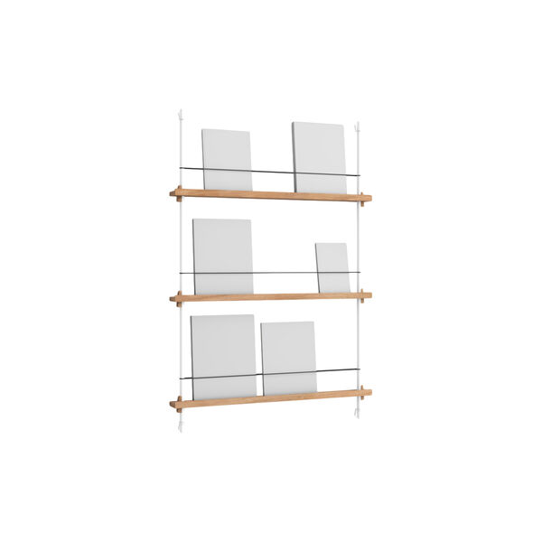 Magazine Shelving Medium, oak/white, MOEBE