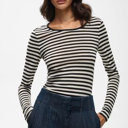 FangIW T-Shirt  LS, black/vanilla, InWear