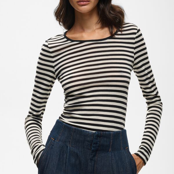 FangIW T-Shirt  LS, black/vanilla, InWear