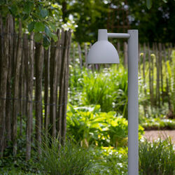 Toldbod 155 Bollard, aluminium texture, Louis Poulsen