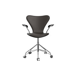 Series 7&trade; 3217 Front Upholstered Office Chair, Essential dark brown, Fritz Hansen