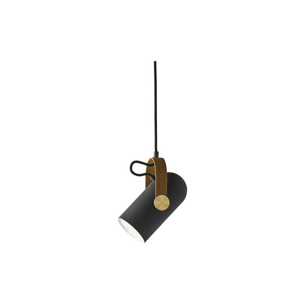 Carronade II Pendant, black/smoked oak/brass Carronade II Pendant, black/smoked oak/brass, LE KLINT