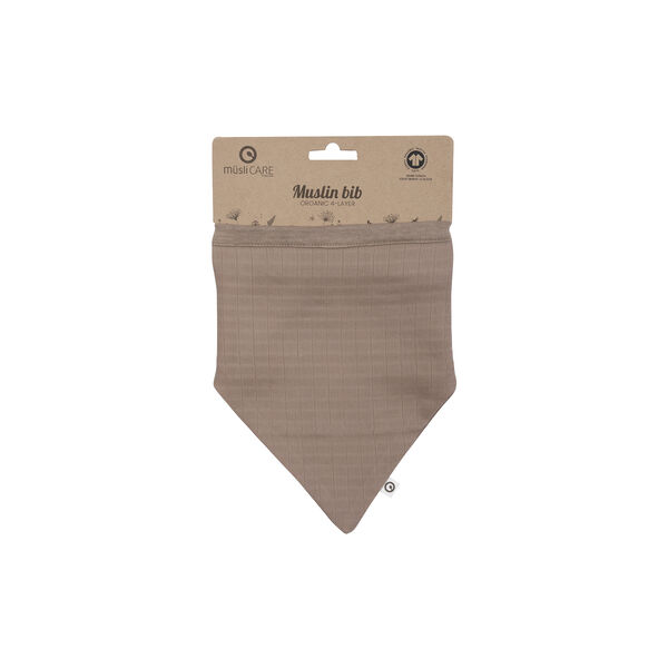 FLORA Muslin Bib 2-pack, nightingale/balsam cream/walnut, Müsli by Green Cotton