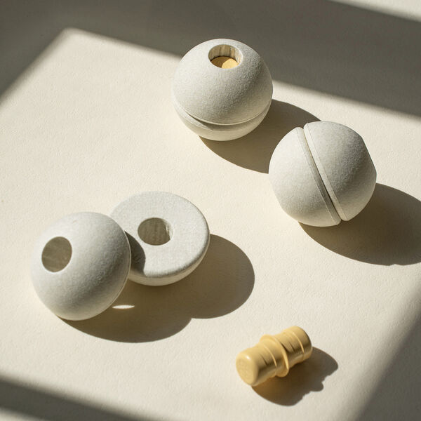 3 x Foam Balls, sand grey/honey yellow, MODU