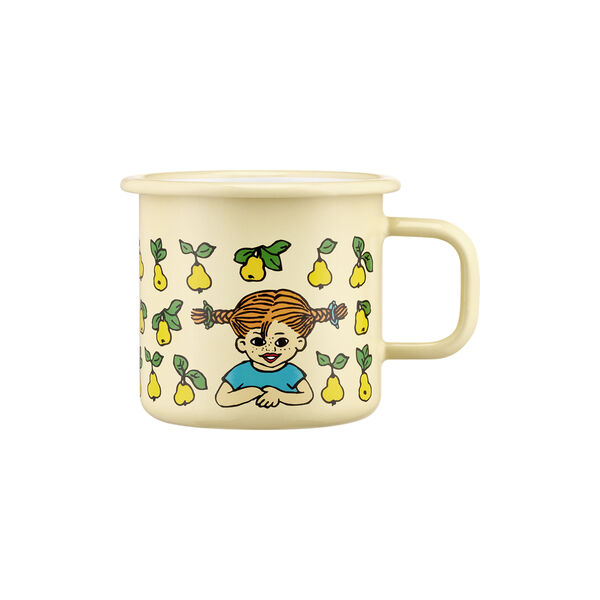 Pippi enamel mug fruits, yellow, Muurla