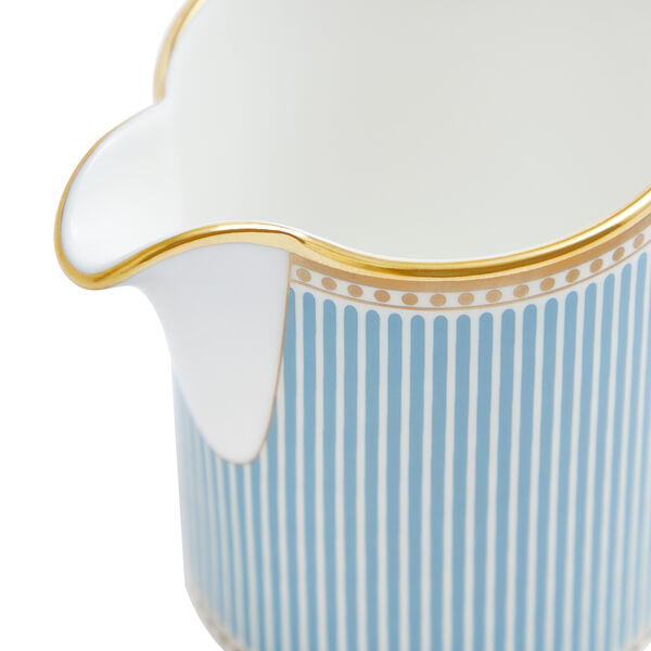 Heila Creamer and sugar bowl, light blue/white/gold, Wedgwood