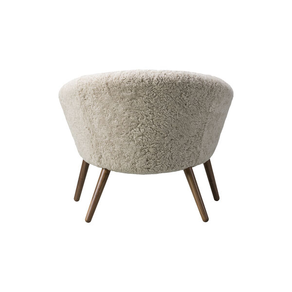 Ditzel Lounge Chair, white/lacquered walnut, Fredericia Furniture