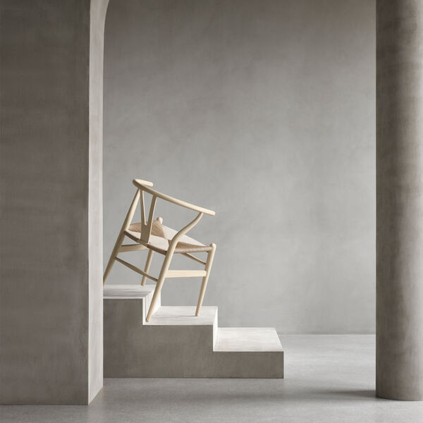 CH24 Wish Bone Chair, soft barley, Carl Hansen & S&oslash;n
