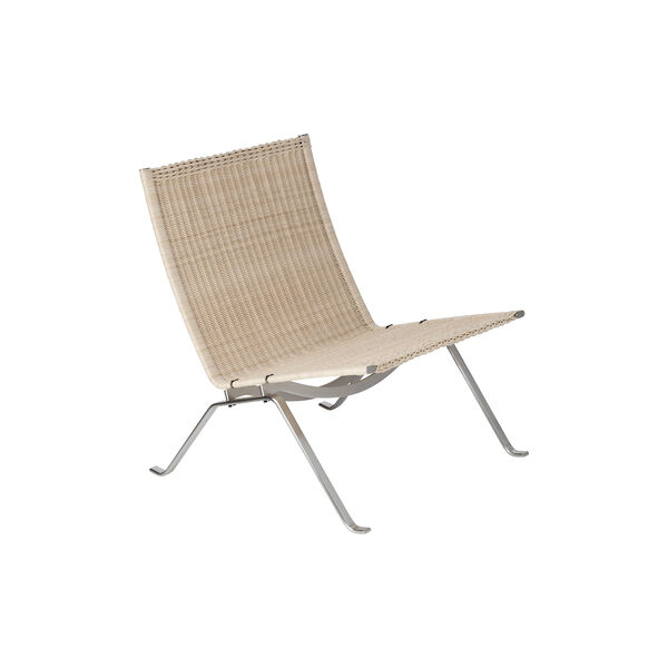 PK22&trade; Lounge Chair, round pith, Fritz Hansen