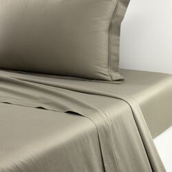 Triomphe Flat Sheet, kaki, Yves Delorme
