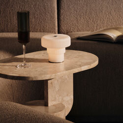 Ripple Portable Lamp | H 10 | White, Ferm Living