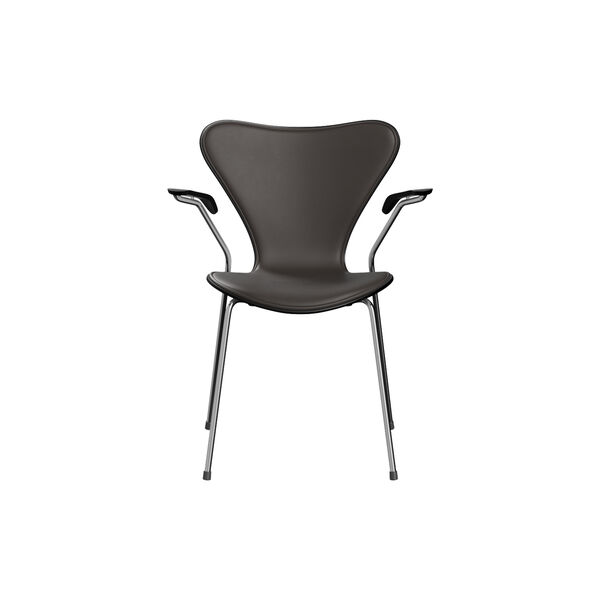 Series 7&trade; 3207 Front Upholstered Chair, Essential dark brown, Fritz Hansen