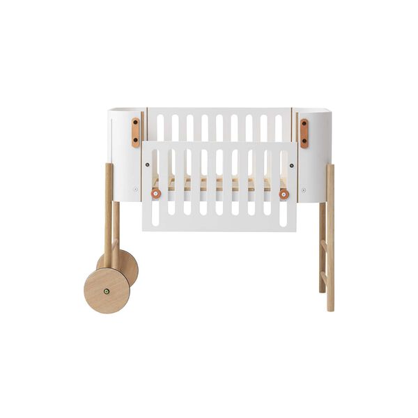 Wood Co-Sleeper incl. Bench Conversion, white/oak, Oliver Furniture