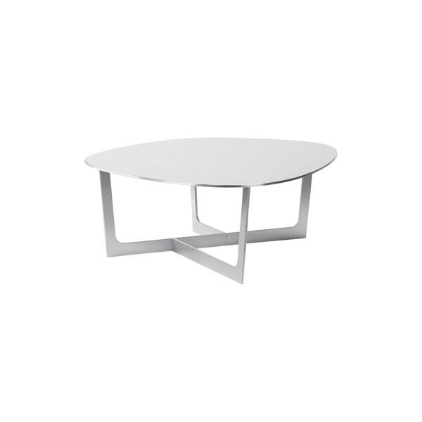 Insula Coffee Table, brushed aluminium, Fredericia Furniture