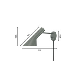 AJ Wall Lamp, warm grey, Louis Poulsen