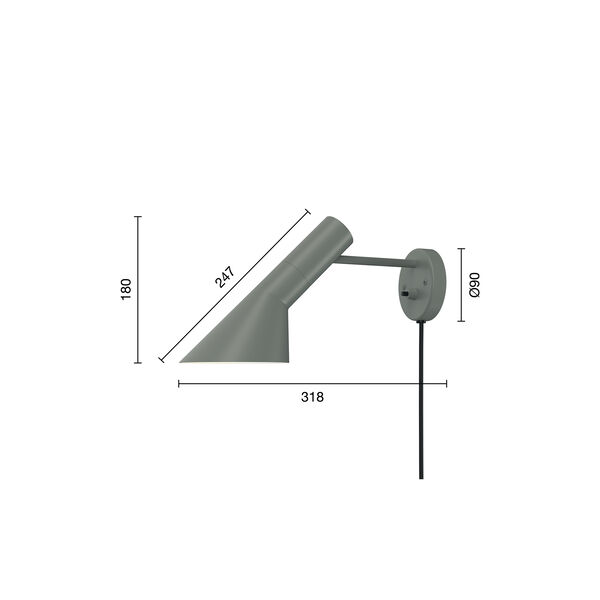 AJ Wall Lamp, warm grey AJ Wall Lamp, warm grey, Louis Poulsen