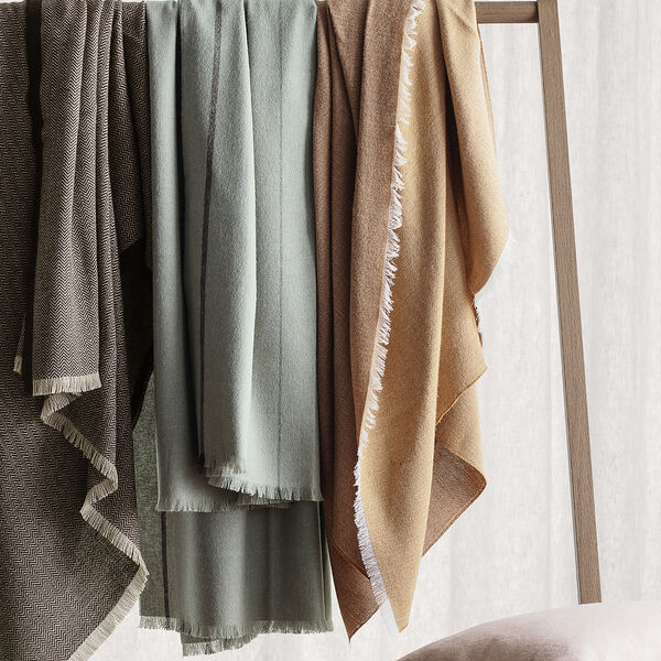 Herringbone Throw, light grey/dark grey, ELVANG