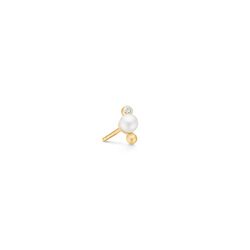 Orbit Dot Pearl Earring S, gold, Ro Copenhagen