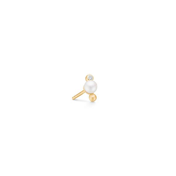 Orbit Dot Pearl Earring S, gold, Ro Copenhagen