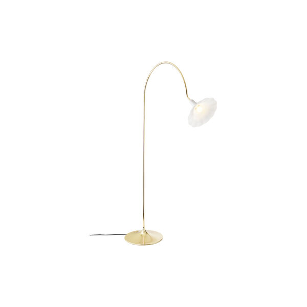 Petalii Floor Lamp, polished brass, Nuura